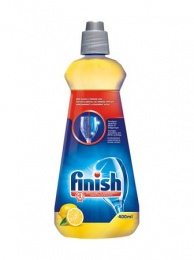 Gépi öblítőszer, 400 ml, FINISH, "Shine&Dry", citrom